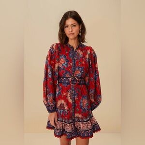 Farm Rio: Red Luang Mini Dress